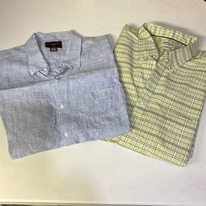 Black & Brown XXL Long Sleeve & St Johns Bay Short Sleeve XXL Button Downs Set